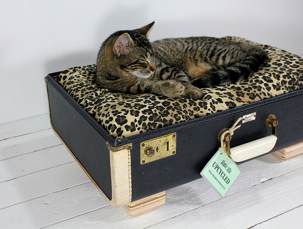легло за домашни любимци с леопардова възглавница